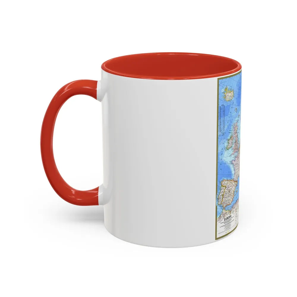 Europe (1977) (Map) Accent Coffee Mug-Go Mug Yourself