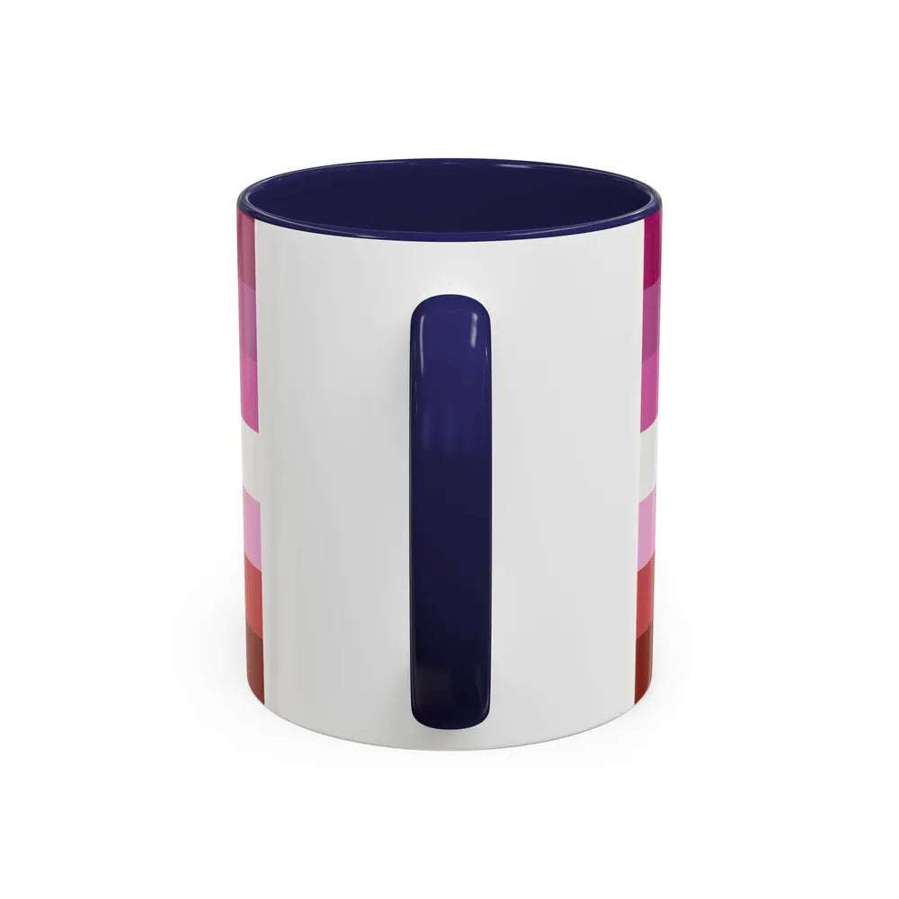 Lesbian Pride Flag - Accent Coffee Mug-Go Mug Yourself