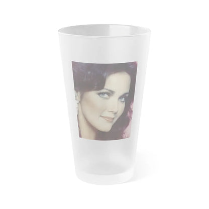 Lynda Carter #268 (Vintage Female Icon) Frosted Pint 16oz-16oz-Frosted-Go Mug Yourself