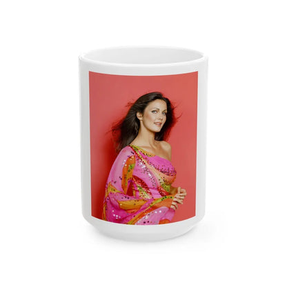 Lynda Carter #237 (Vintage Female Icon) White Coffee Mug-15oz-Go Mug Yourself