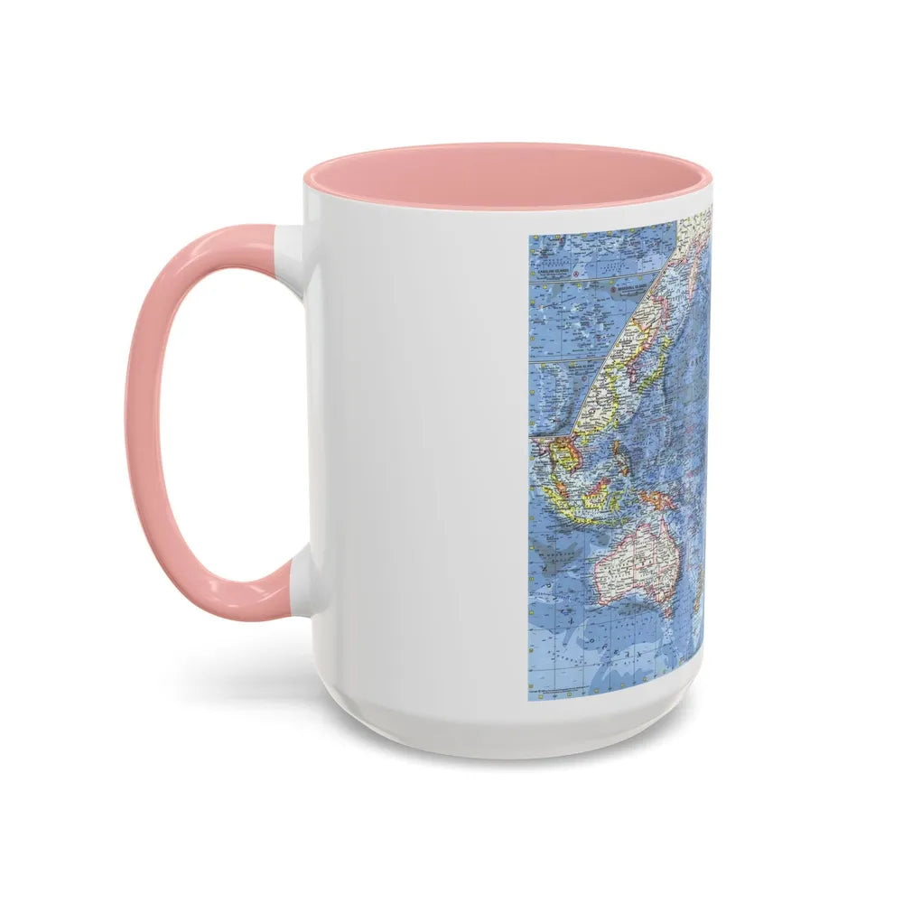 Pacific Ocean (1962) (Map) Accent Coffee Mug-Go Mug Yourself