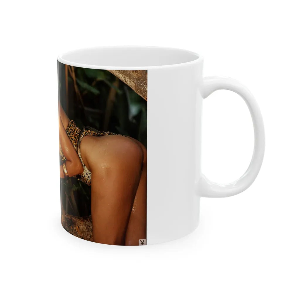 Barbara Carrera #86 (Vintage Female Icon) White Coffee Mug-Go Mug Yourself