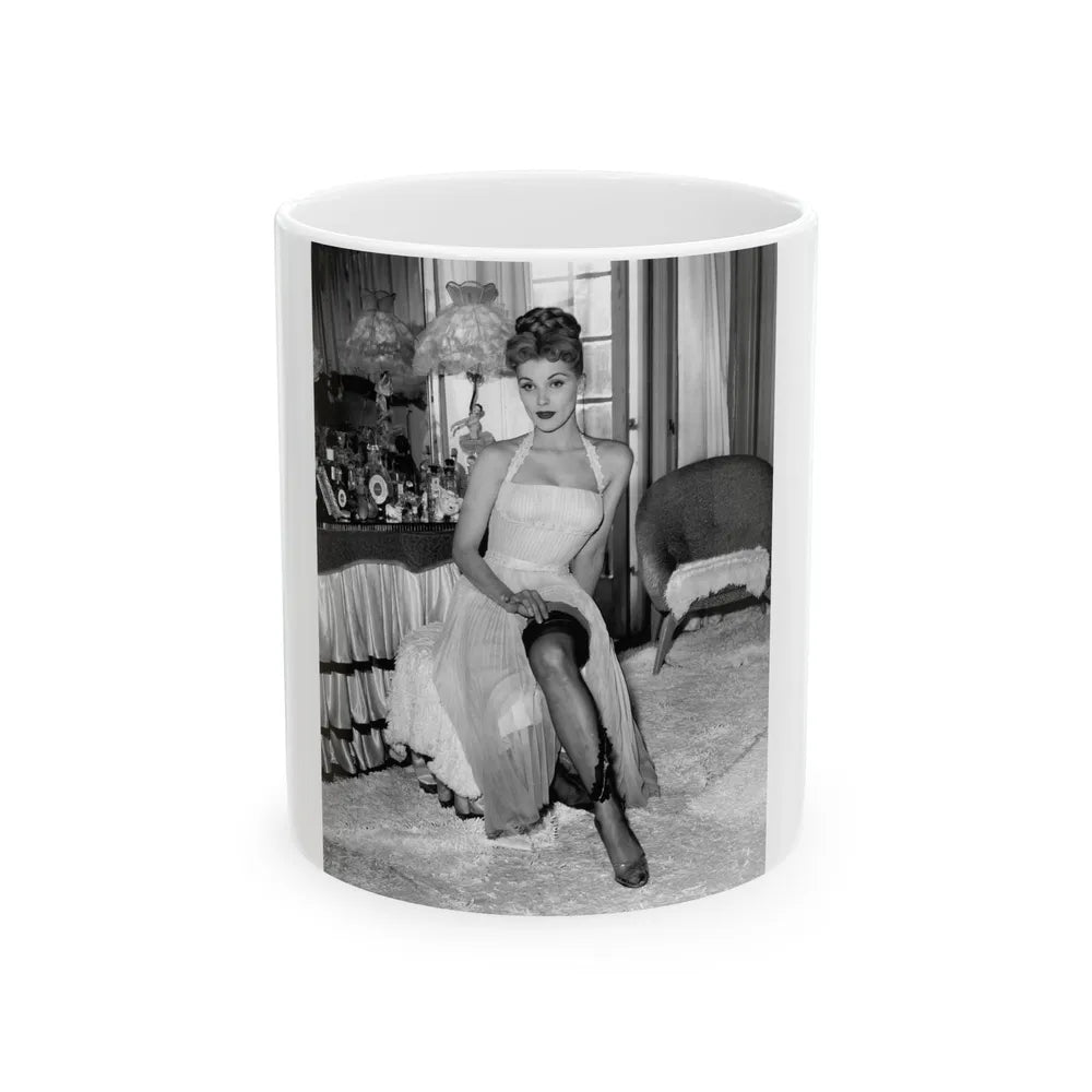 Debra Paget #459 (Vintage Female Icon) White Coffee Mug-11oz-Go Mug Yourself