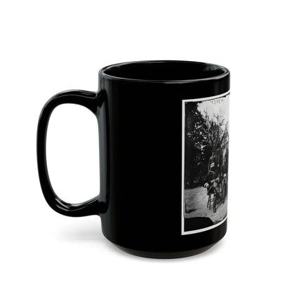 District Of Columbia. Gen. William Gamble And Staff At Camp Stoneman, The Cavalry Depot At Giesborough Point (U.S. Civil War) Black Coffee Mug-Go Mug Yourself