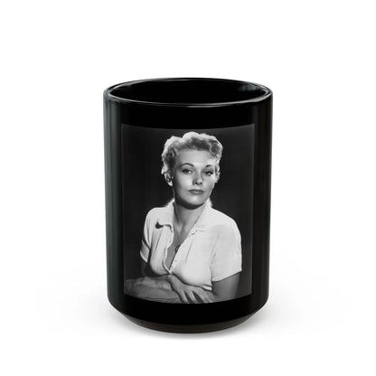 Kim Novak #298 (Vintage Female Icon) Black Coffee Mug-15oz-Go Mug Yourself