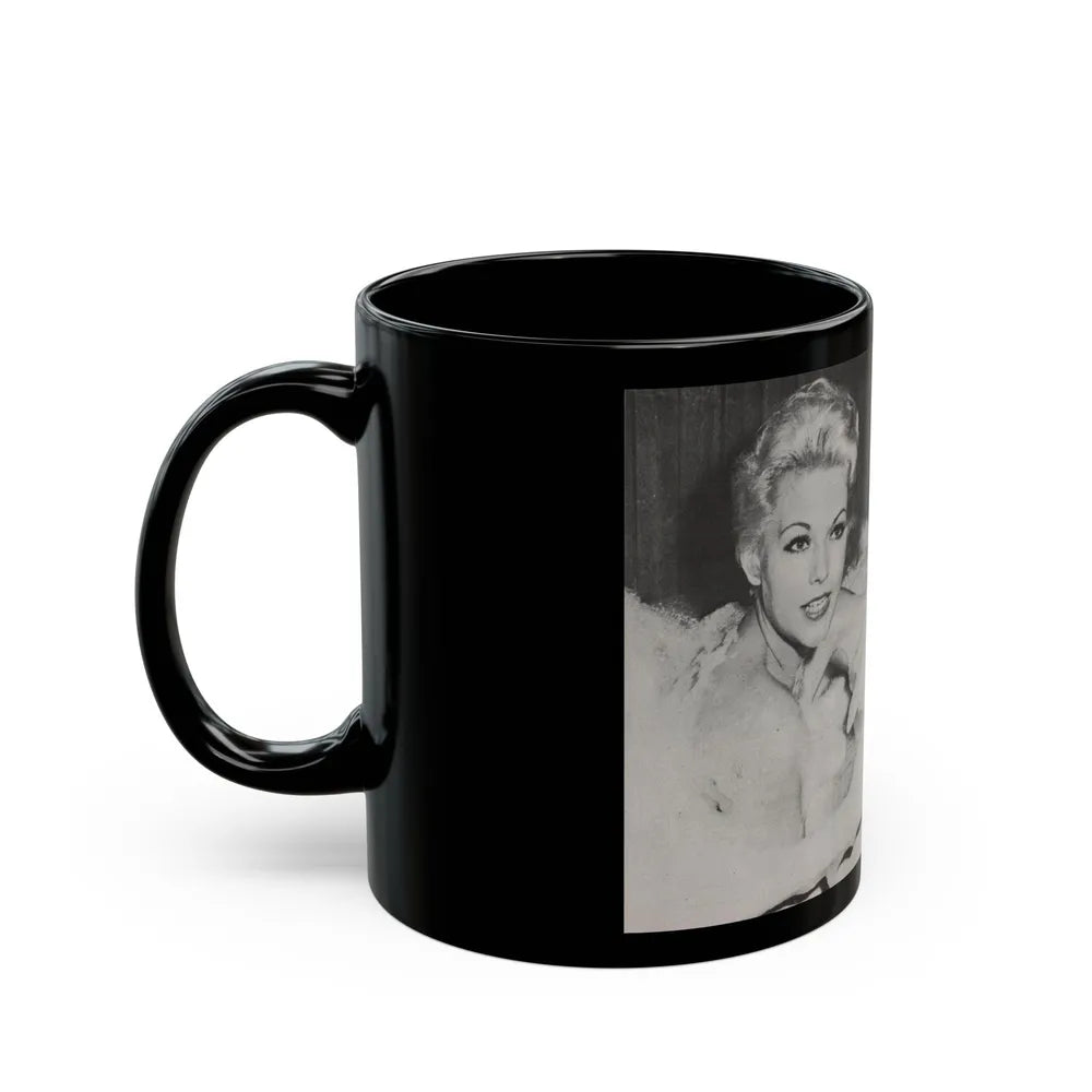 Kim Novak #217 - Pose! Pocket Mag. July '58 - 3 B&W Photos & Short Article (Vintage Female Icon) Black Coffee Mug-Go Mug Yourself