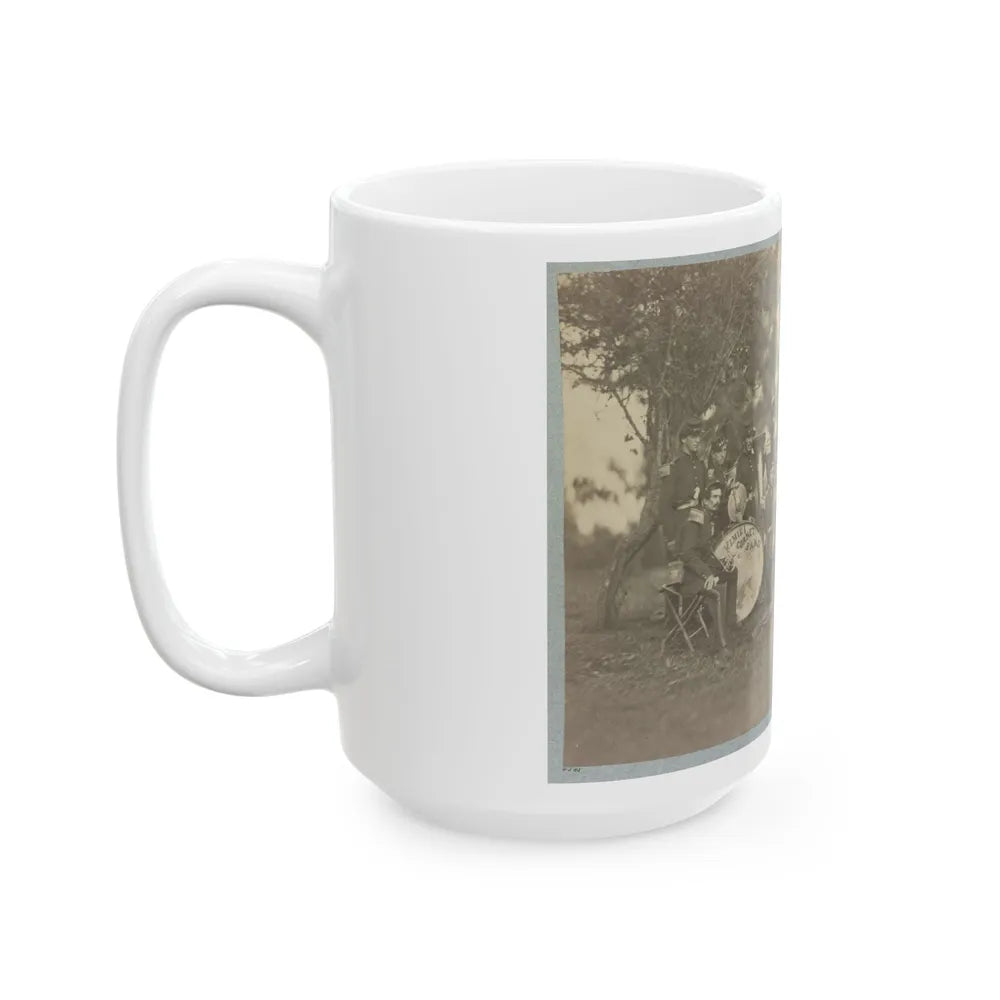 Elmira Cornet Band, Thirty-Third Regiment, Of The New York State Volunteers, July 1861 (U.S. Civil War) White Coffee Mug-Go Mug Yourself