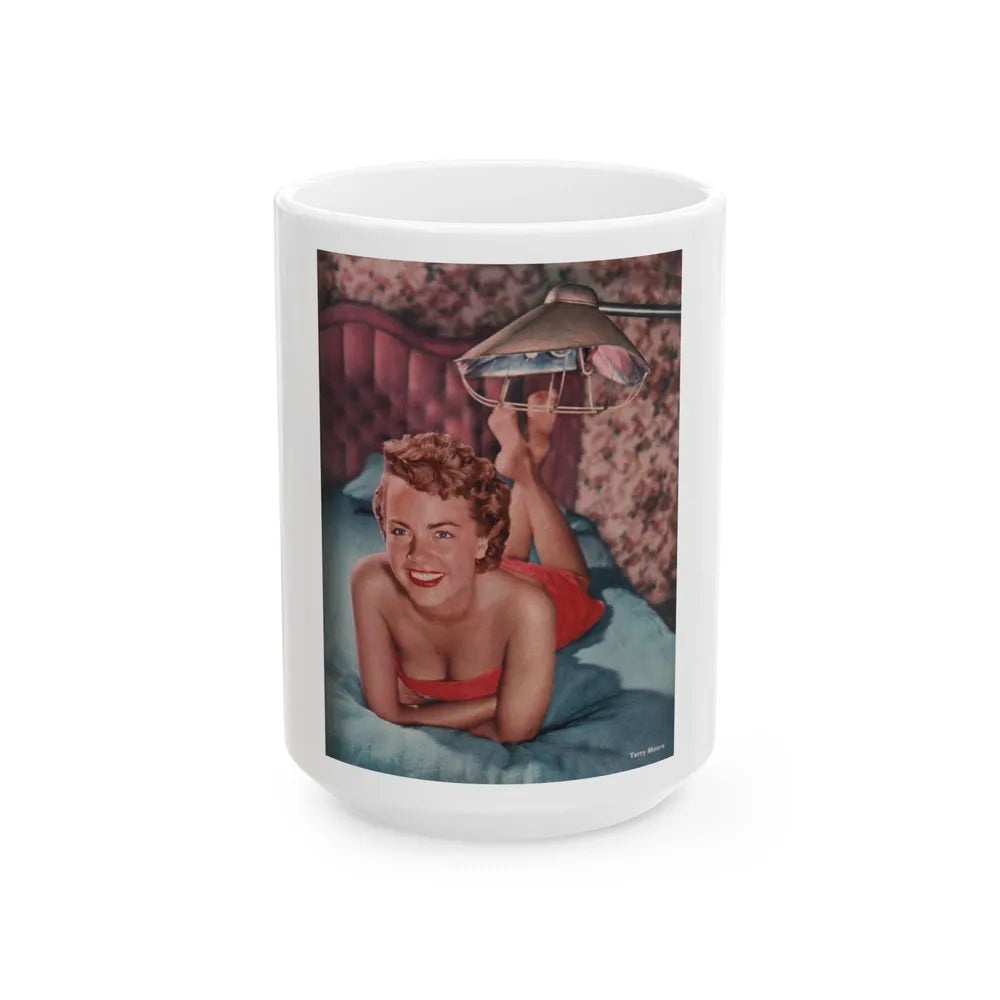 Terry Moore #749 - Photoplay Pin-Ups Magazine Issue #05 (Vintage Female Icon) White Coffee Mug-15oz-Go Mug Yourself