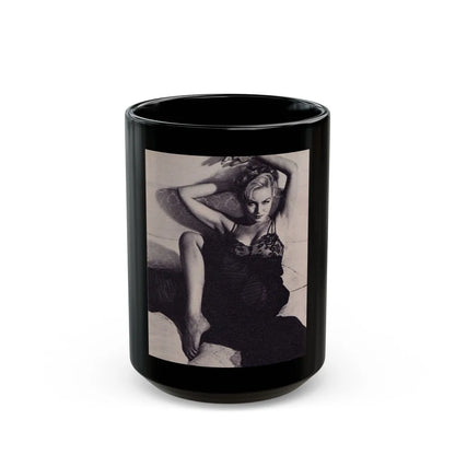 Julie Newmar #211 (Vintage Female Icon) Black Coffee Mug-15oz-Go Mug Yourself