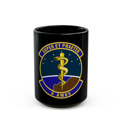 9th Aerospace Medicine Squadron (U.S. Air Force) Black Coffee Mug-15oz-Go Mug Yourself