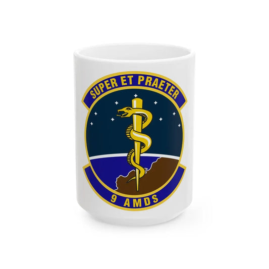 9th Aerospace Medicine Squadron (U.S. Air Force) White Coffee Mug-15oz-Go Mug Yourself