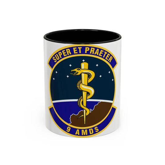 9th Aerospace Medicine Squadron (U.S. Air Force) Accent Coffee Mug 11oz Black - Go Mug Yourself