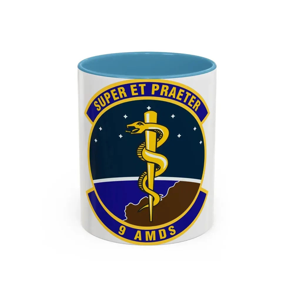 9th Aerospace Medicine Squadron (U.S. Air Force) Accent Coffee Mug 11oz Light Blue - Go Mug Yourself