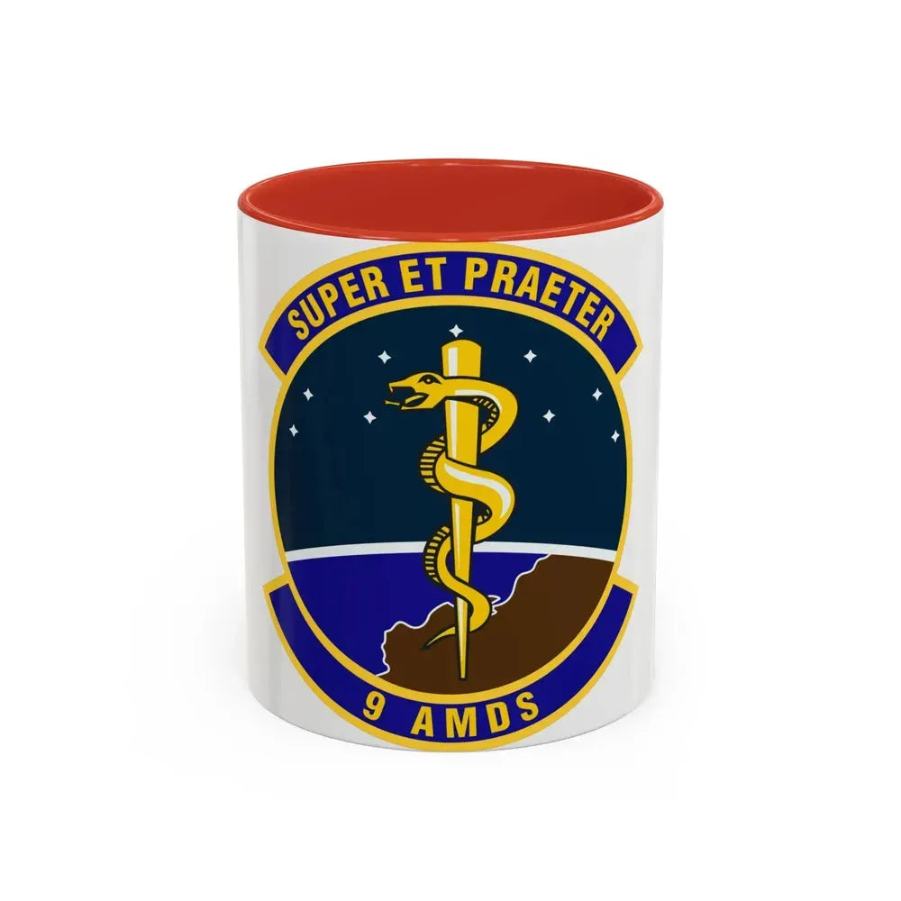 9th Aerospace Medicine Squadron (U.S. Air Force) Accent Coffee Mug 11oz Red - Go Mug Yourself