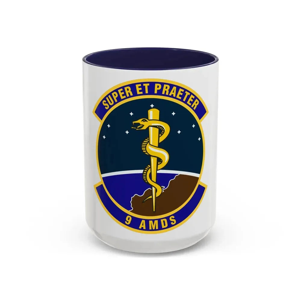 9th Aerospace Medicine Squadron (U.S. Air Force) Accent Coffee Mug 15oz Navy - Go Mug Yourself