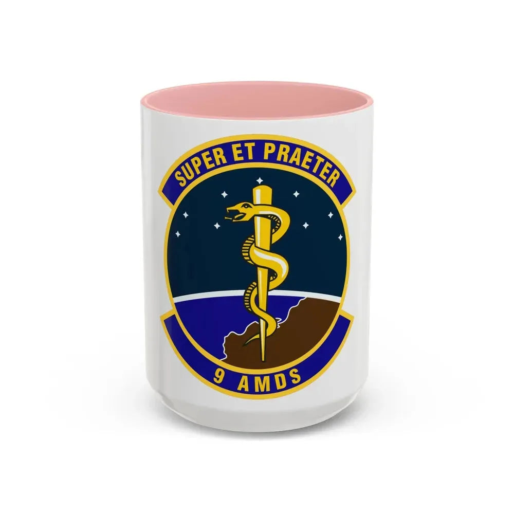 9th Aerospace Medicine Squadron (U.S. Air Force) Accent Coffee Mug 15oz Pink - Go Mug Yourself