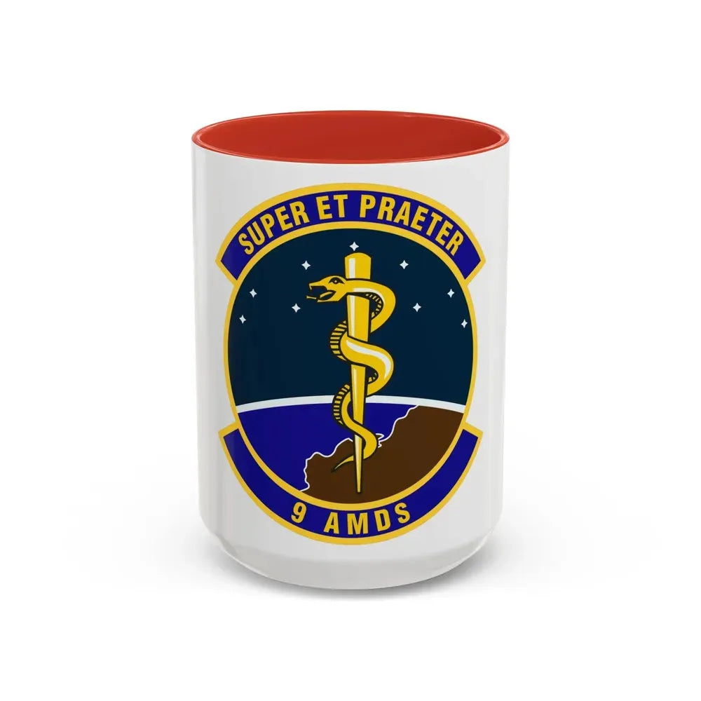 9th Aerospace Medicine Squadron (U.S. Air Force) Accent Coffee Mug 15oz Red - Go Mug Yourself