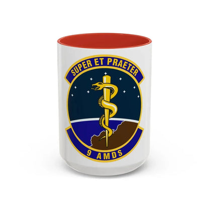 9th Aerospace Medicine Squadron (U.S. Air Force) Accent Coffee Mug 15oz Red - Go Mug Yourself