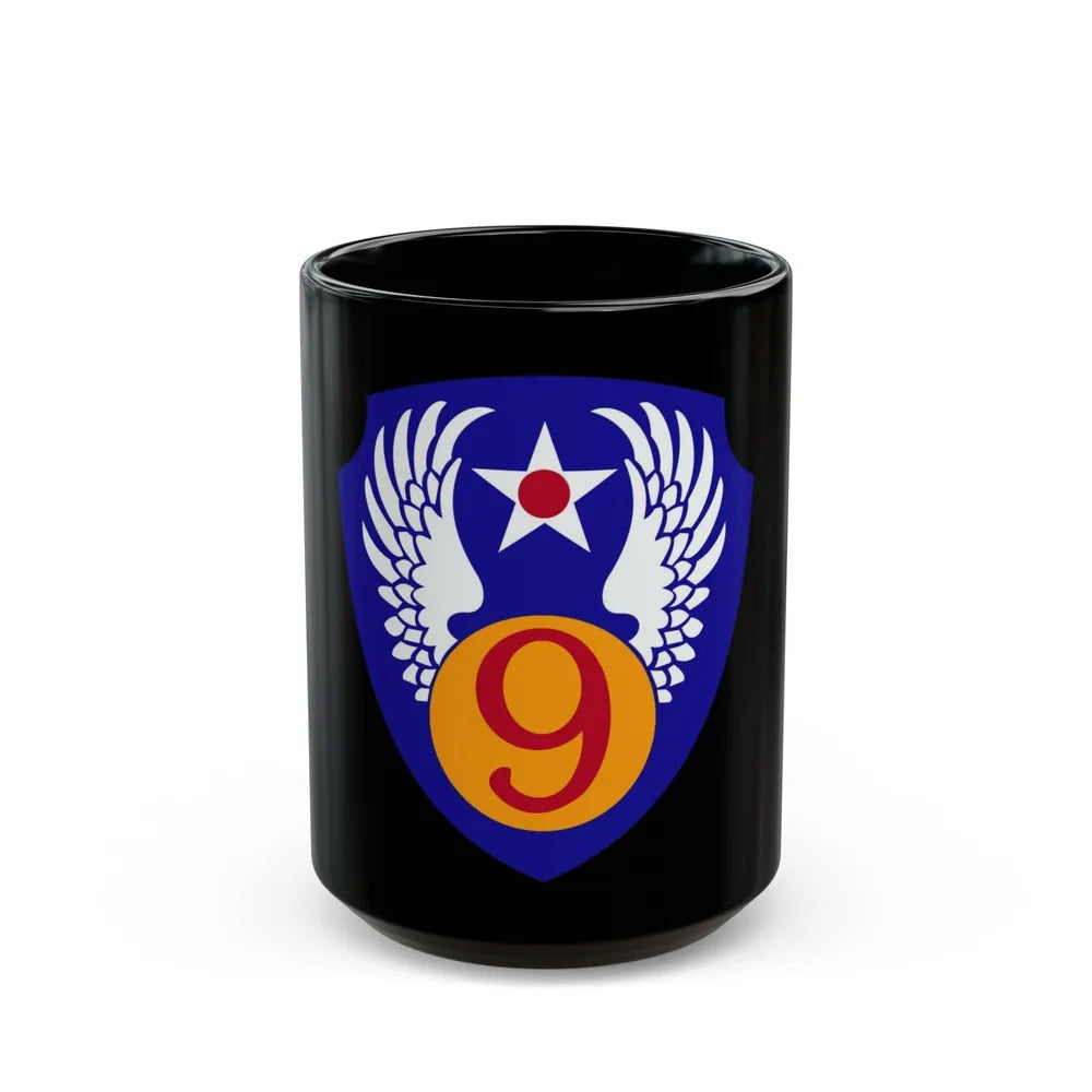 9th Air Force (U.S. Army) Black Coffee Mug-15oz-Go Mug Yourself