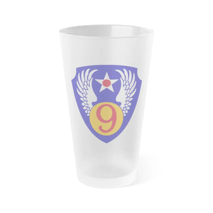 9th Air Force (U.S. Army) Frosted Pint Glass 16oz-Go Mug Yourself