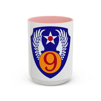 9th Air Force (U.S. Army) Accent Coffee Mug 15oz Pink - Go Mug Yourself