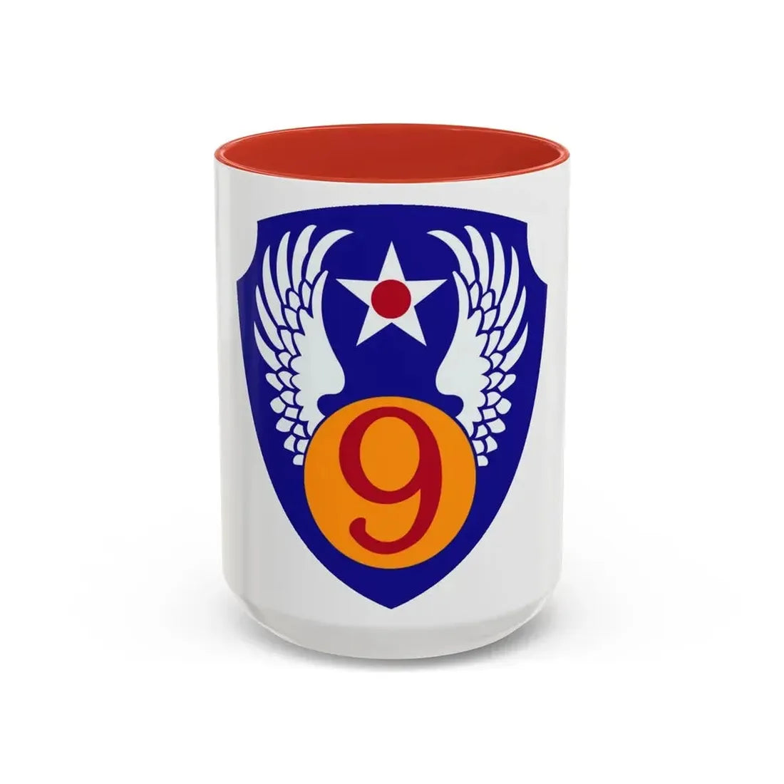 9th Air Force (U.S. Army) Accent Coffee Mug 15oz Red - Go Mug Yourself