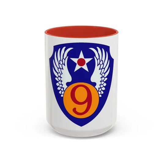 9th Air Force (U.S. Army) Accent Coffee Mug 15oz Red - Go Mug Yourself