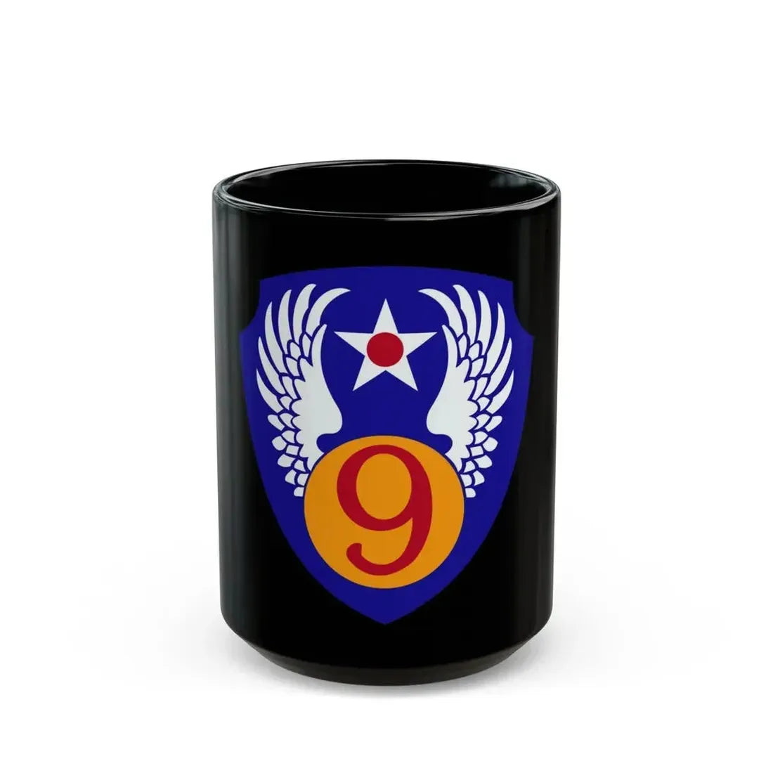 9th Air Force (U.S. Army) Black Coffee Mug 15oz - Go Mug Yourself