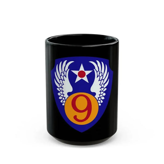 9th Air Force (U.S. Army) Black Coffee Mug 15oz - Go Mug Yourself