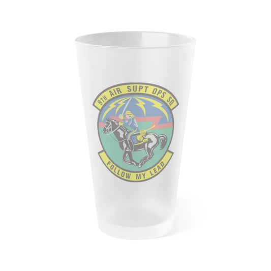 9th Air Support Operations Squadron (U.S. Air Force) Frosted Pint Glass 16oz-Go Mug Yourself