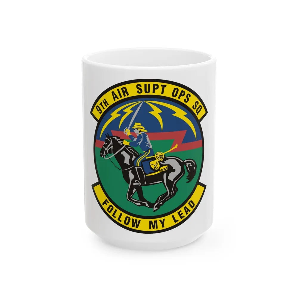 9th Air Support Operations Squadron (U.S. Air Force) White Coffee Mug-15oz-Go Mug Yourself