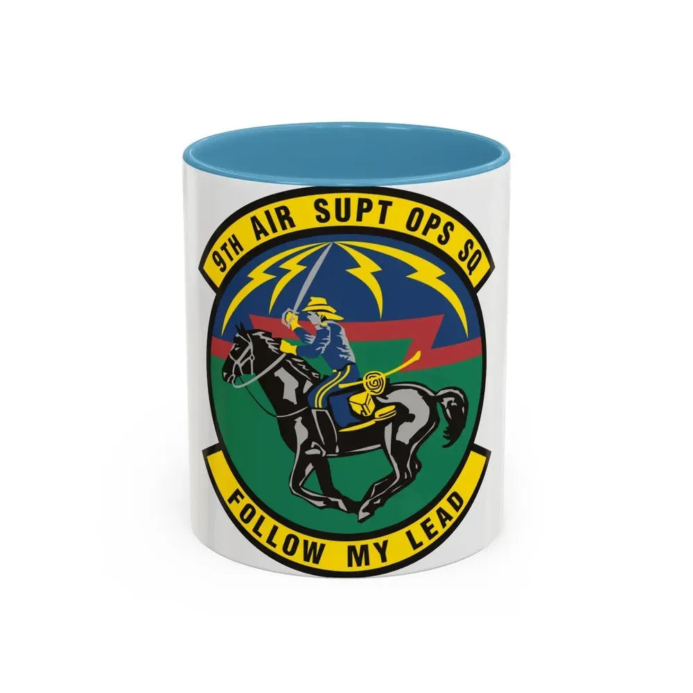 9th Air Support Operations Squadron (U.S. Air Force) Accent Coffee Mug 11oz Light Blue - Go Mug Yourself