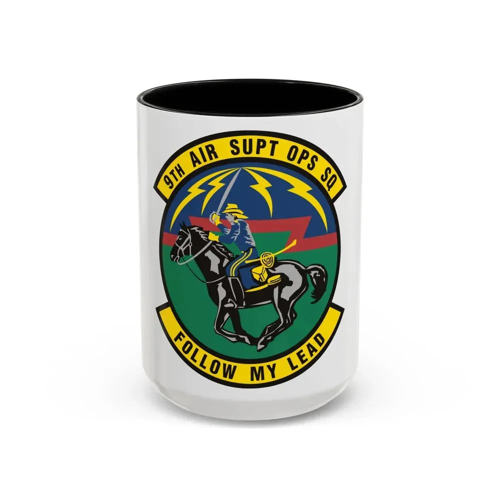9th Air Support Operations Squadron (U.S. Air Force) Accent Coffee Mug 15oz Black - Go Mug Yourself