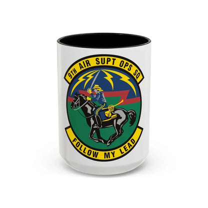 9th Air Support Operations Squadron (U.S. Air Force) Accent Coffee Mug 15oz Black - Go Mug Yourself
