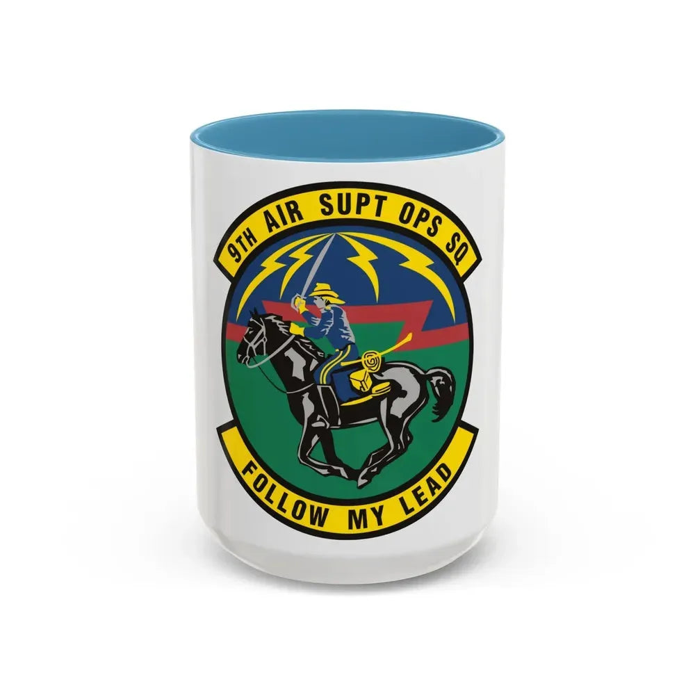9th Air Support Operations Squadron (U.S. Air Force) Accent Coffee Mug 15oz Light Blue - Go Mug Yourself
