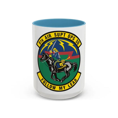 9th Air Support Operations Squadron (U.S. Air Force) Accent Coffee Mug 15oz Light Blue - Go Mug Yourself