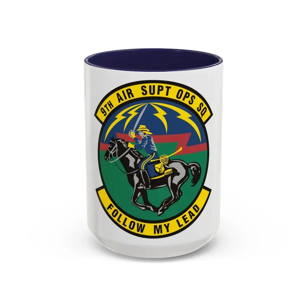 9th Air Support Operations Squadron (U.S. Air Force) Accent Coffee Mug 15oz Navy - Go Mug Yourself