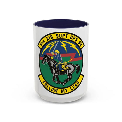 9th Air Support Operations Squadron (U.S. Air Force) Accent Coffee Mug 15oz Navy - Go Mug Yourself