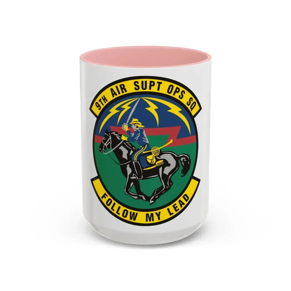 9th Air Support Operations Squadron (U.S. Air Force) Accent Coffee Mug 15oz Pink - Go Mug Yourself