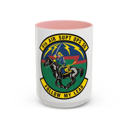 9th Air Support Operations Squadron (U.S. Air Force) Accent Coffee Mug 15oz Pink - Go Mug Yourself