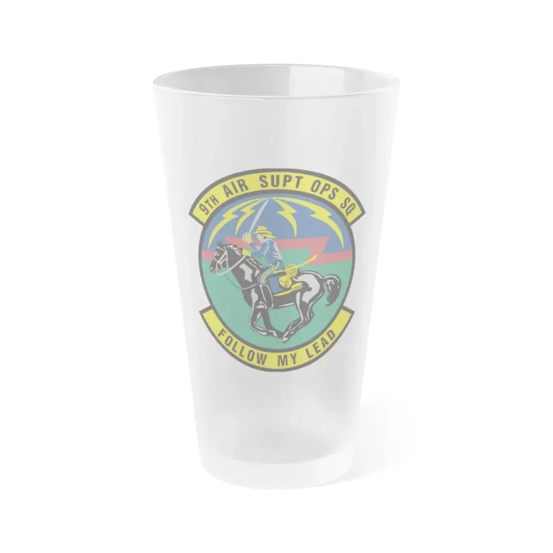 9th Air Support Operations Squadron (U.S. Air Force) Frosted Pint Glass 16oz Default Title - Go Mug Yourself
