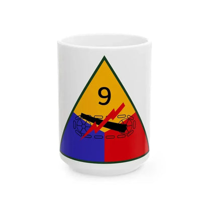 9th Armored Division (U.S. Army) White Coffee Mug 15oz - Go Mug Yourself