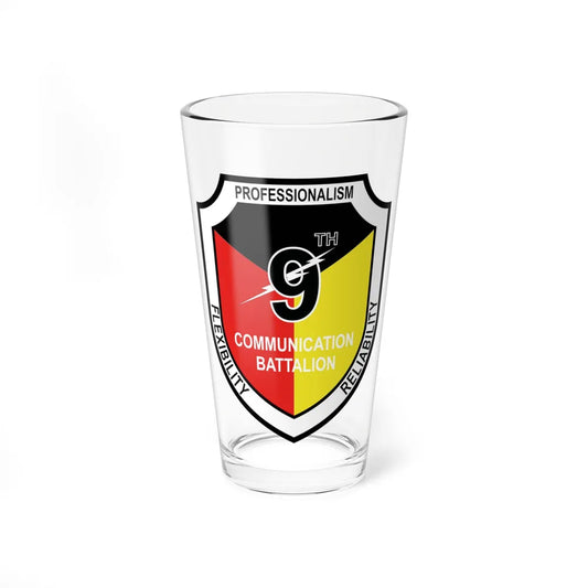 9th Communication Battalion (USMC) Pint Glass 16oz-16oz-Go Mug Yourself