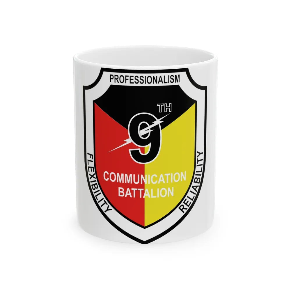 9th Communication Battalion (USMC) White Coffee Mug-11oz-Go Mug Yourself