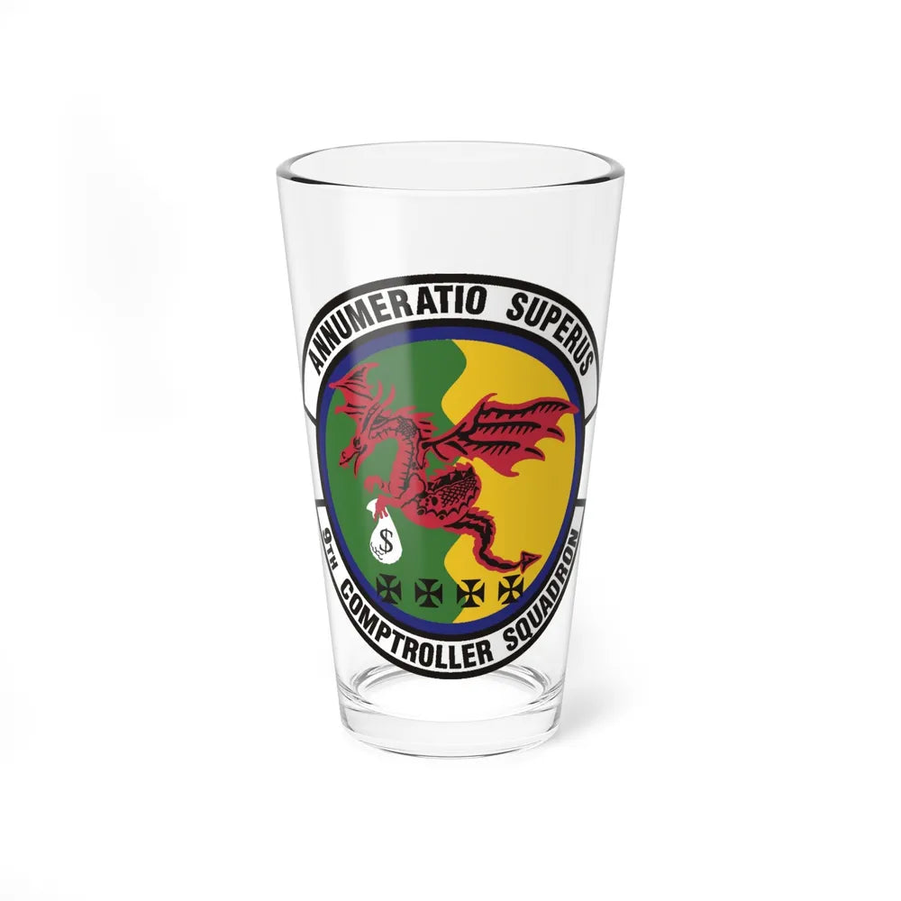 9th Comptroller Squadron (U.S. Air Force) Pint Glass 16oz-16oz-Go Mug Yourself