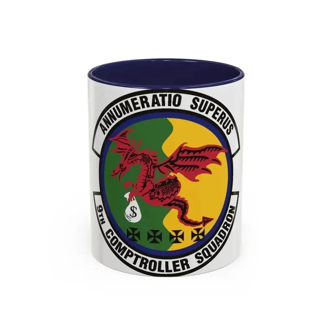 9th Comptroller Squadron (U.S. Air Force) Accent Coffee Mug 11oz Navy - Go Mug Yourself