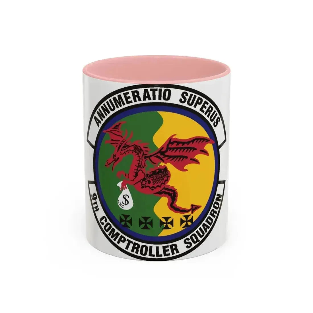9th Comptroller Squadron (U.S. Air Force) Accent Coffee Mug 11oz Pink - Go Mug Yourself