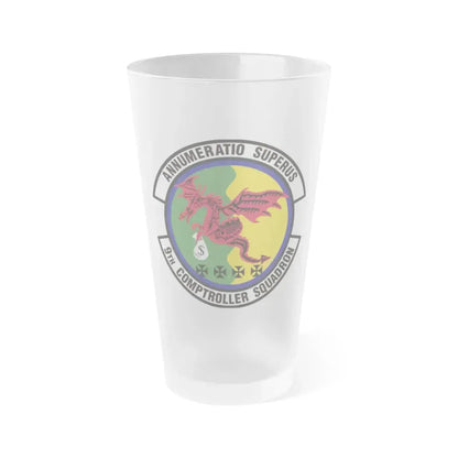 9th Comptroller Squadron (U.S. Air Force) Frosted Pint Glass 16oz 16oz Frosted - Go Mug Yourself