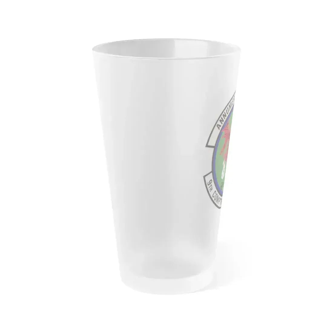 9th Comptroller Squadron (U.S. Air Force) Frosted Pint Glass 16oz - Go Mug Yourself