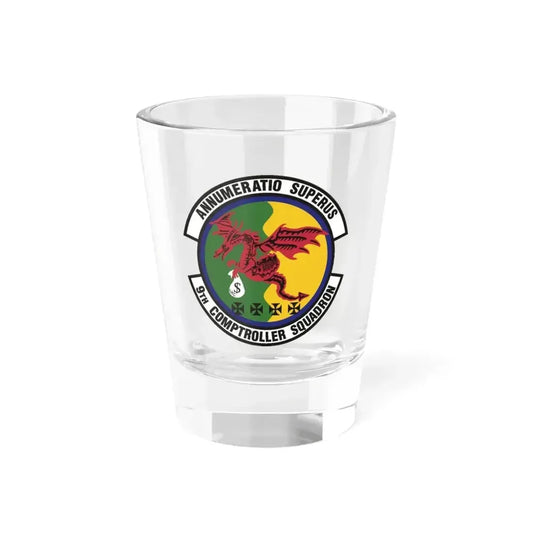 9th Comptroller Squadron (U.S. Air Force) Shot Glass 1.5oz 1.5oz - Go Mug Yourself